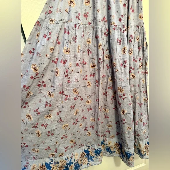 Free People Floral Dress in Gray and Blue - Picture 6 of 8